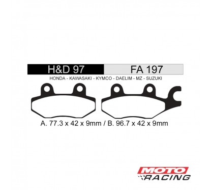 PASTILLA FRENO KAWASAKI NINJA EX 250- 300 `08- 14